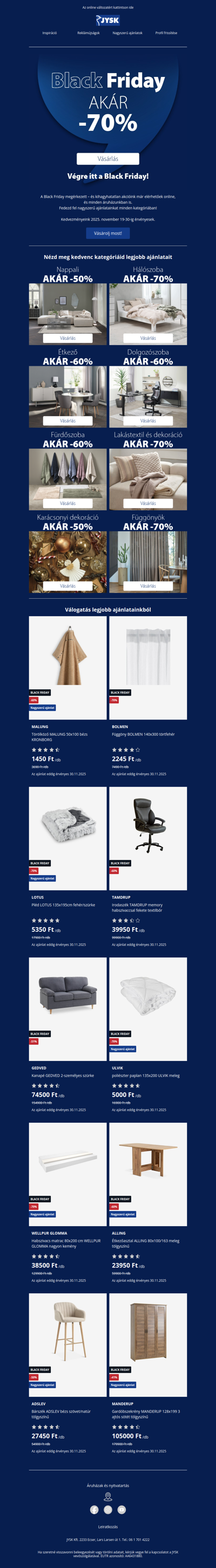 Ez a Black Friday kihagyhatatlan 🖤 Akár -70%