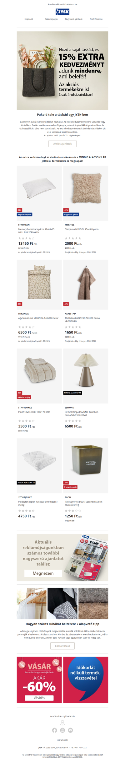 EXTRA -15% 🛍️ mindenre ami a táskádba belefér