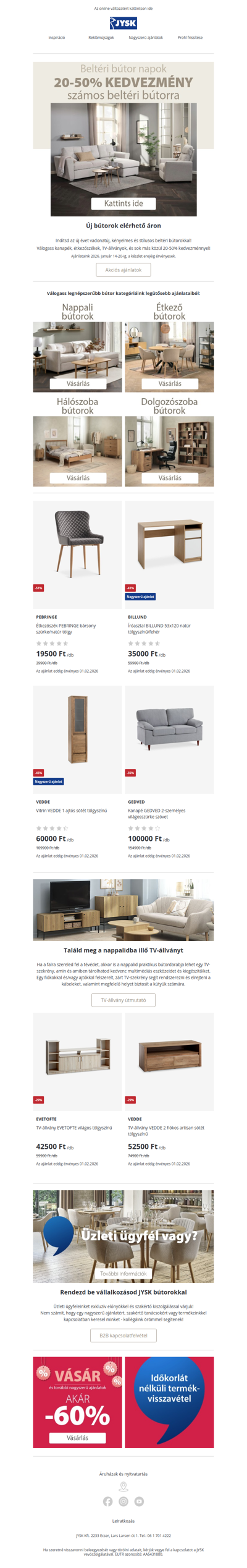 🛋️ Akciós beltéri bútorok ⚡ Akár -50%