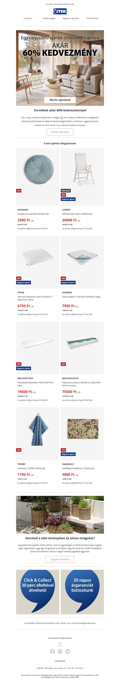 Nagyszerű ajánlatok tavasszal is 🌷 Akár -60%