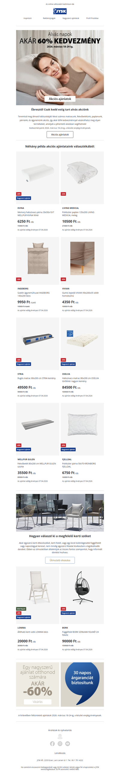 sdas, ne aludd át az Alvás napok akcióit ⏰ Akár -60%