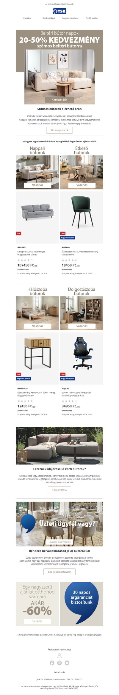 sdas, csapj le bútor akciónkra 🛋️ Akár -50%