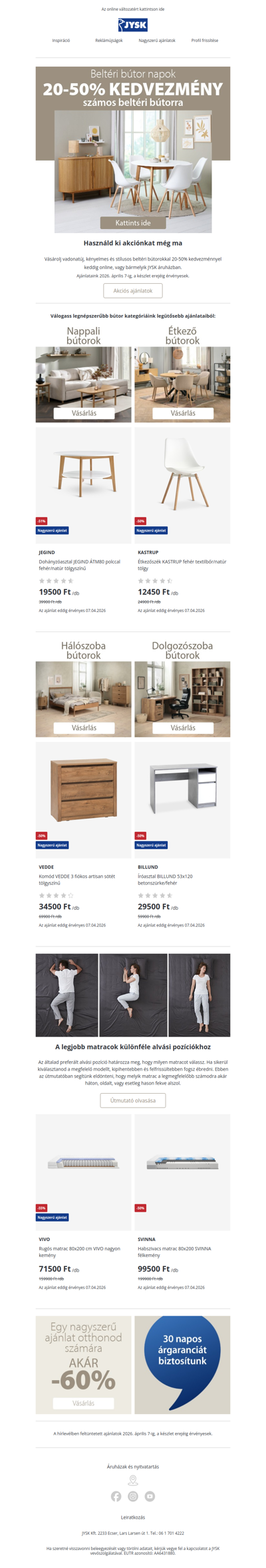 Bútor akciónk kedd este véget ér 🛋️ Akár -50%