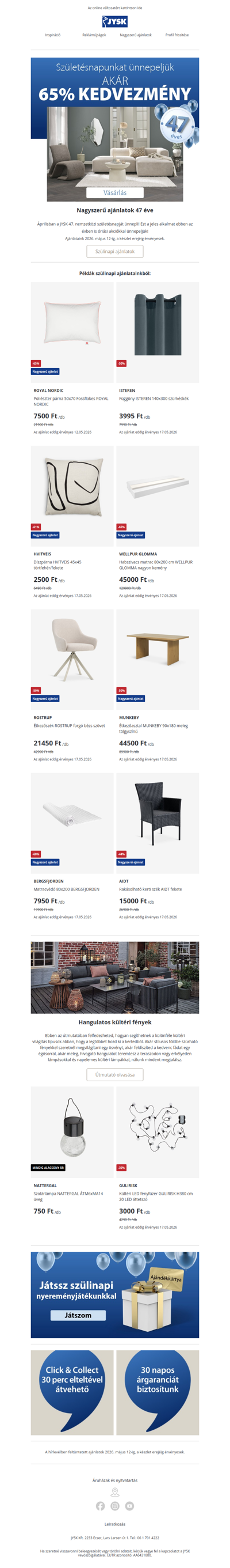 Szülinapi ajánlatokkal várunk 🎂 Akár -65%