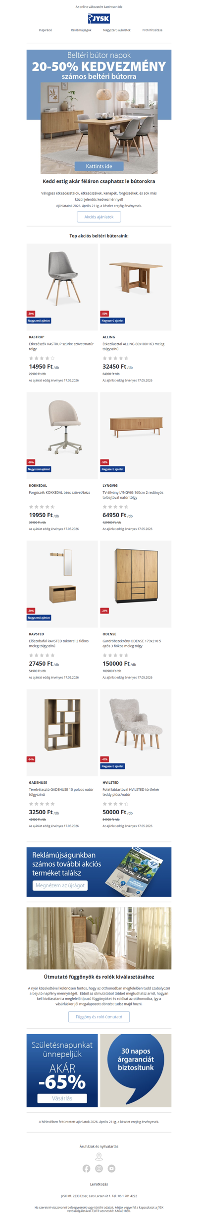 Ne maradj le bútor akciónkról 🔔 Akár -50%