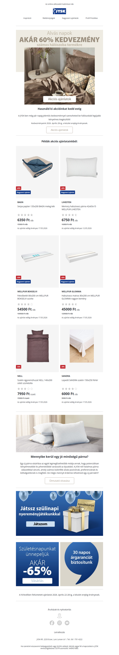 Ébresztő ⏰ Véget ér az Alvás napok ⏳ Akár -60%