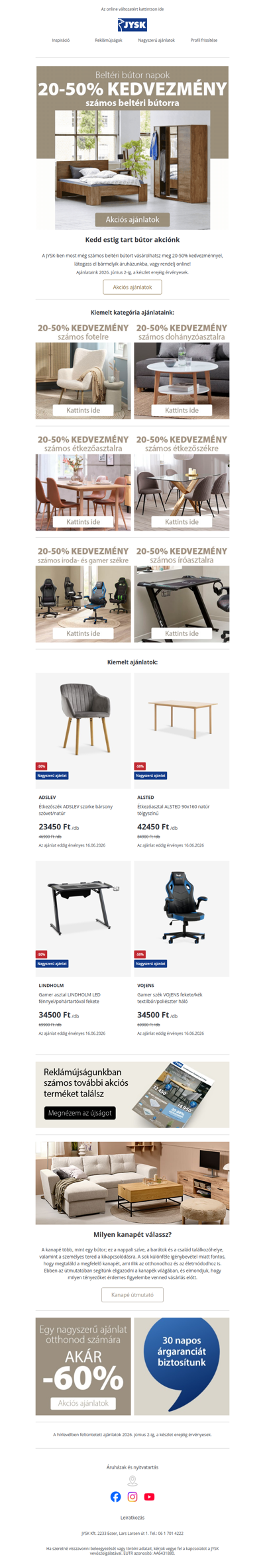 Beltéri bútor akciónk mindjárt véget ér ⌛ Akár -50%