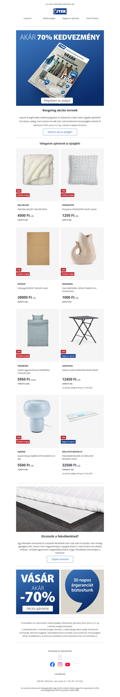 Rengeteg vásári ajánlat egy helyen 🤩 Akár -70%