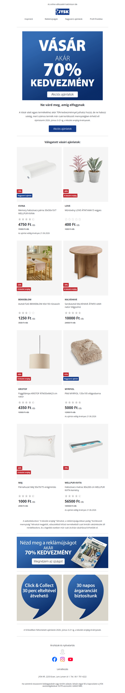 Ne maradj le a Vásárról 📣 Akár -70%