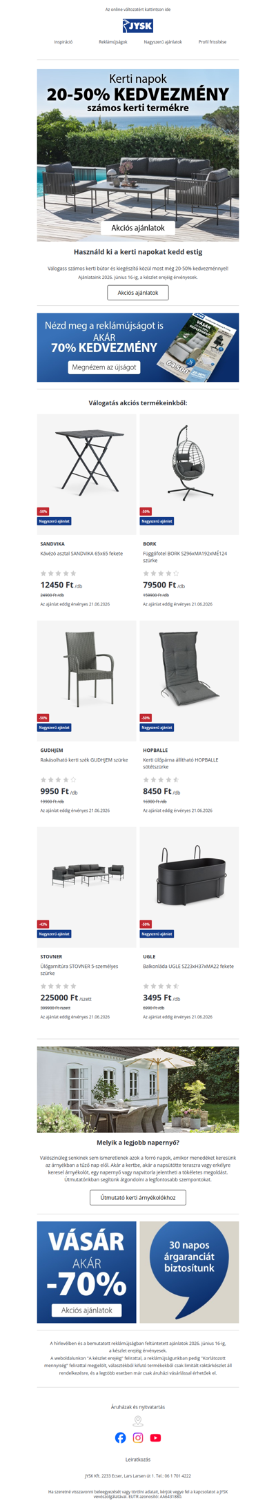 A kerti napoknak mindjárt vége ⏱️ Akár -50%