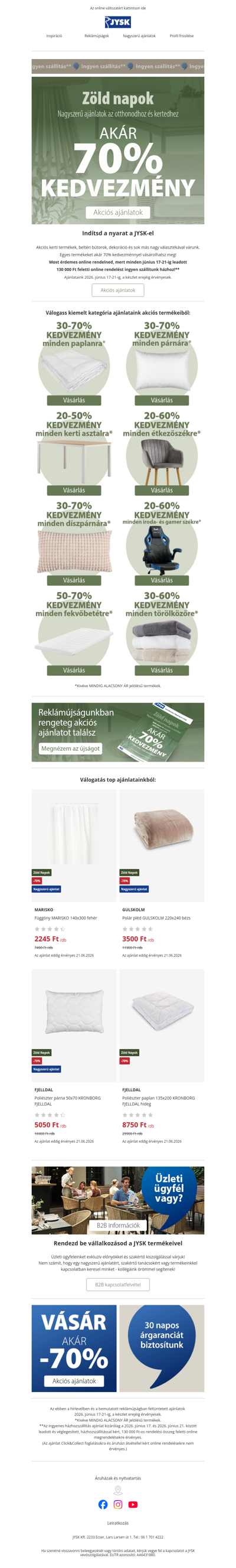 Nyárindító Zöld napok 🌞 Akár 70% kedvezmény