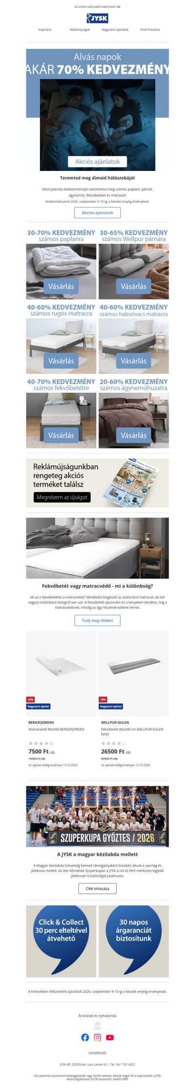 Aludd ki magad 💤 Akár -70% hálószoba termékekre