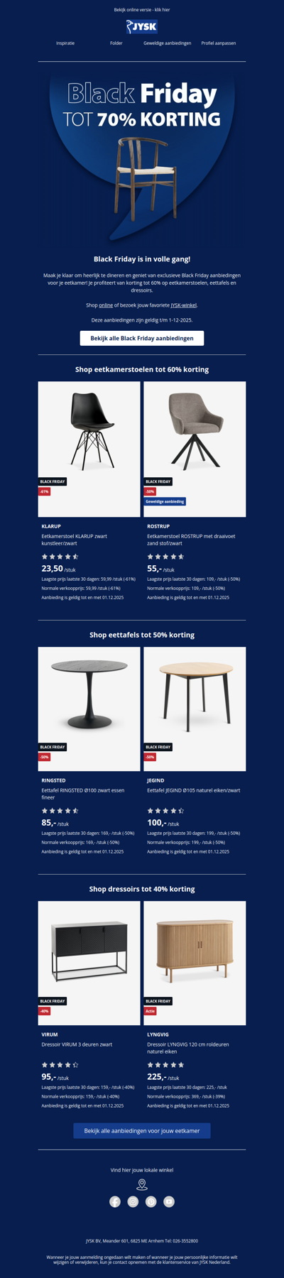Black Friday aanbiedingen voor jouw eetkamer 🪑🍝