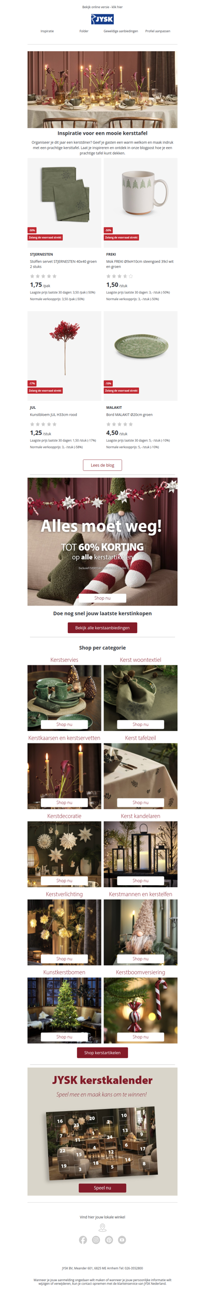 Zo dek je een feestelijke tafel voor kerst 🍽️🕯️