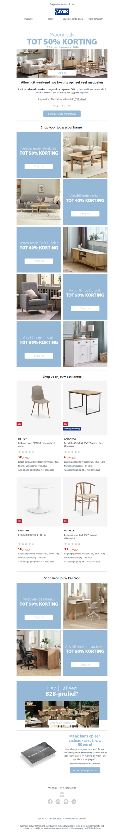 Laatste kans! TOT 50% KORTING op heel veel meubelen 🤩