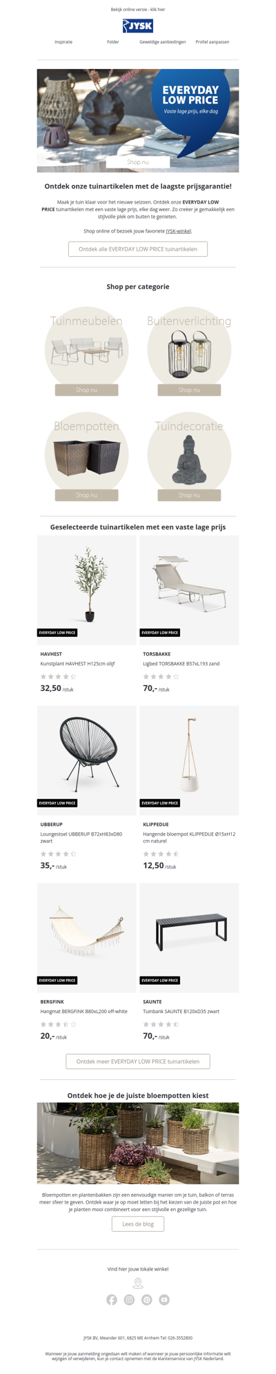 Vaste lage prijzen voor je tuin 💚