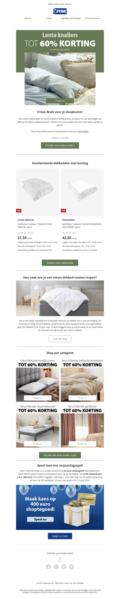 Maak je slaapkamer lenteklaar met kortingen tot 60%🌸