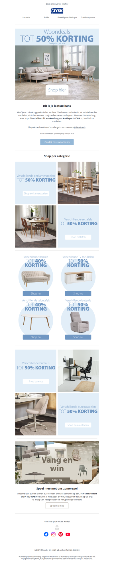 Tot 50% KORTING op heel veel indoor meubelen 👀