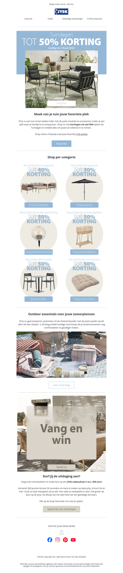 Tot 50% korting op heel veel artikelen voor buiten 🌻