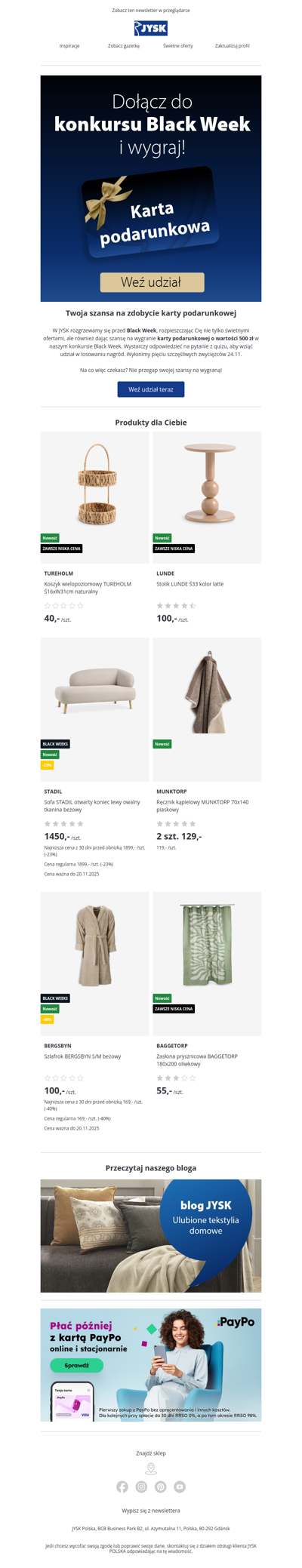 Wygraj kartę podarunkową na Black Week 🖤