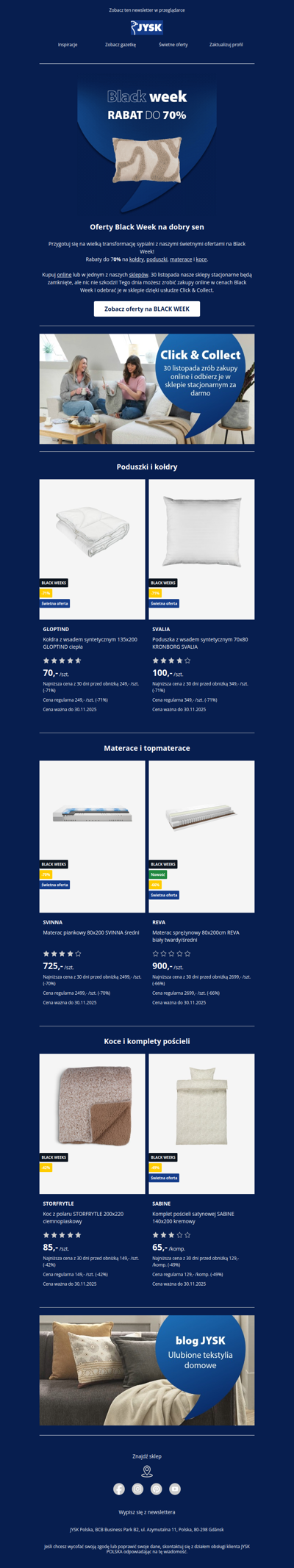 Oferty Black Week na dobry sen 🖤💤