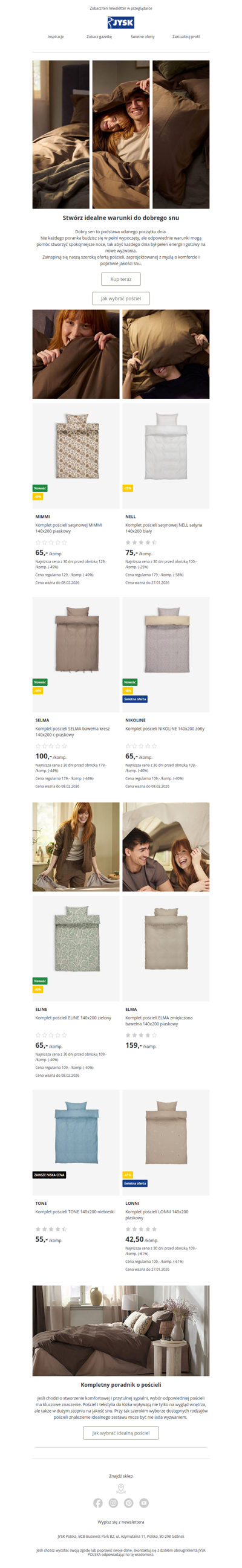 Lepszy sen zaczyna się od wygodnej pościeli 🛌🏻