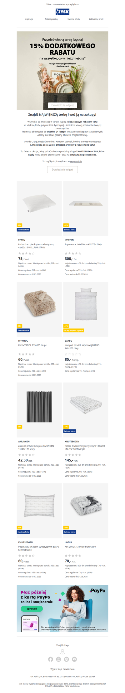 🛍️Przynieś własną torbę | Tylko do 24.02