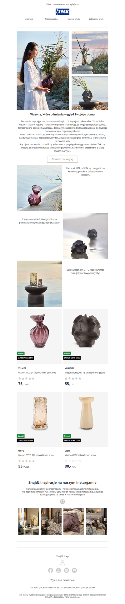 Udekoruj swój dom wazonami, które wprowadzają naturę do wnętrza