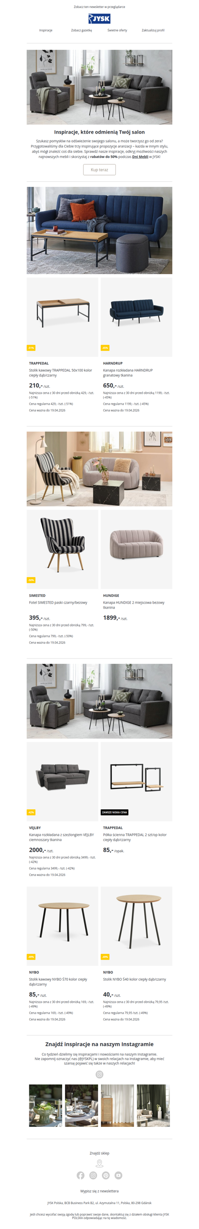 Nie przegap rabatów na Dni Mebli📢