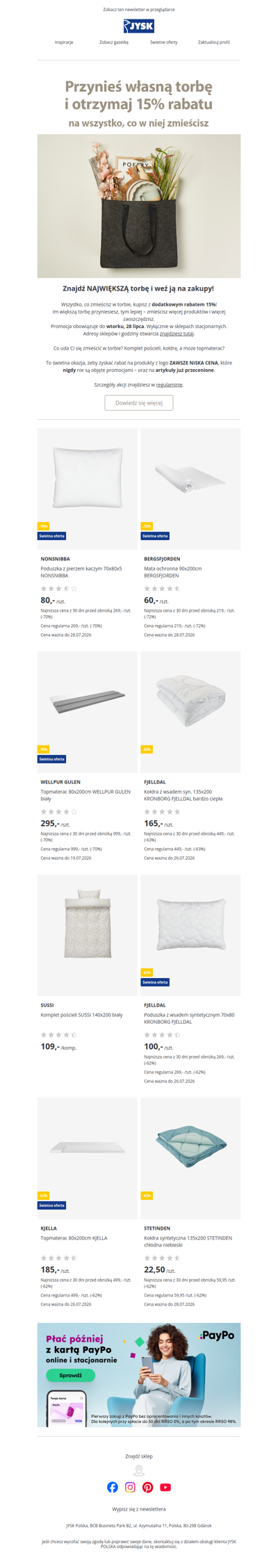 🛍️Przynieś własną torbę | Tylko do 28 lipca