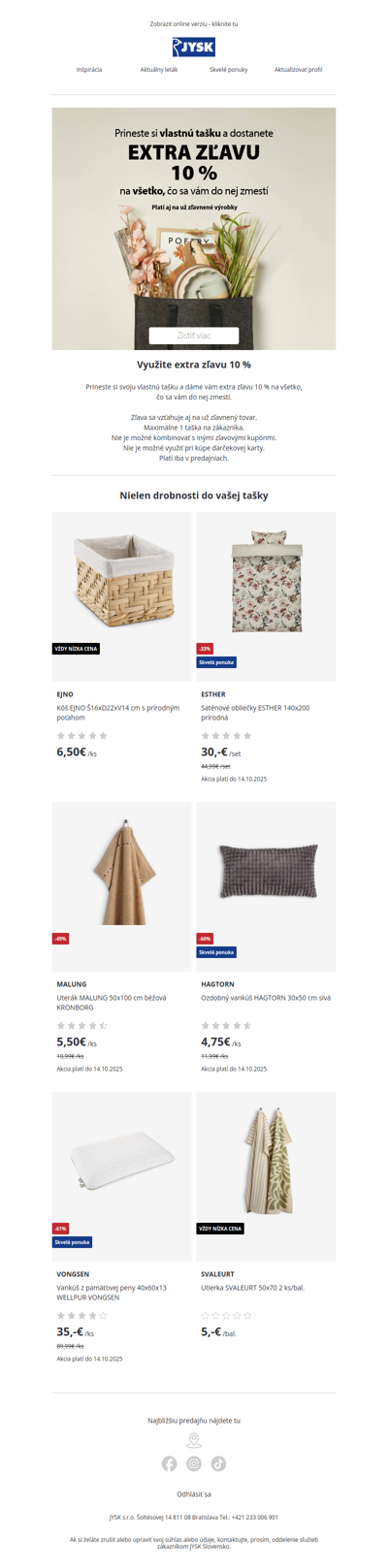 🎉Extra zľava 10 %