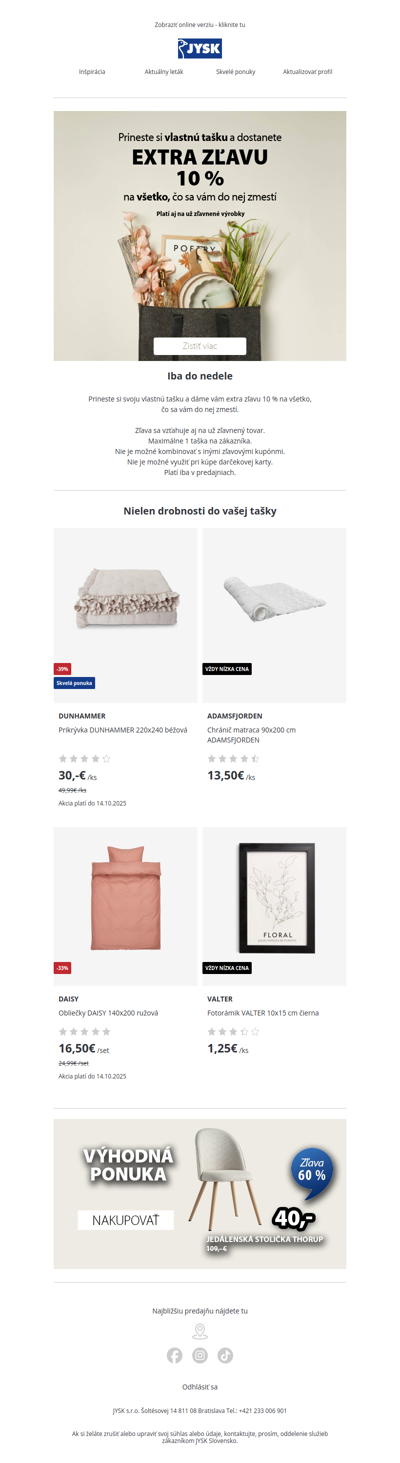 🤩Extra zľava iba do nedele