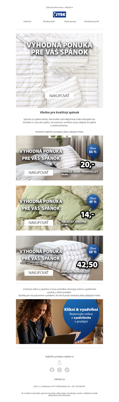 💤Všetko pre spánok ešte výhodnejšie