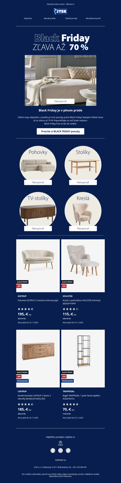 ZĽAVA AŽ 70 % - výrobky za skvelé ceny