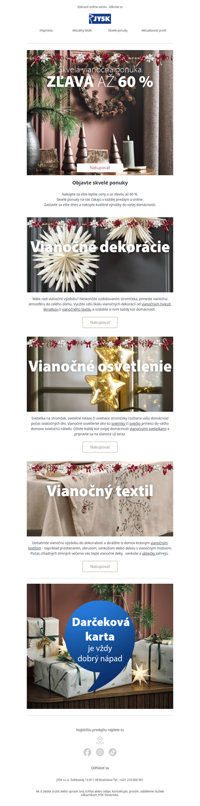 ✨Vianočné ponuky so zľavou až 60 %