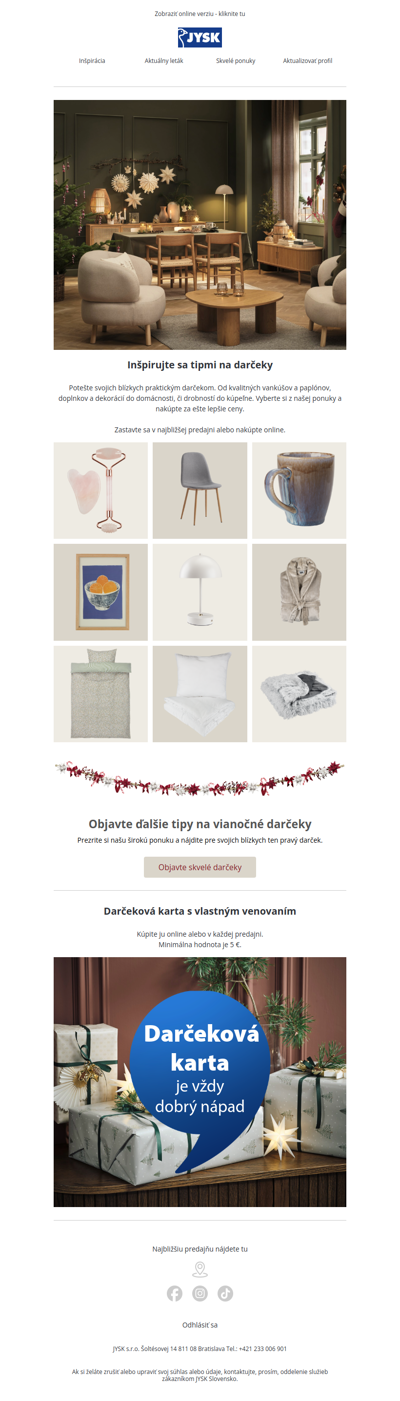 Tipy na darčeky z JYSKu🎁