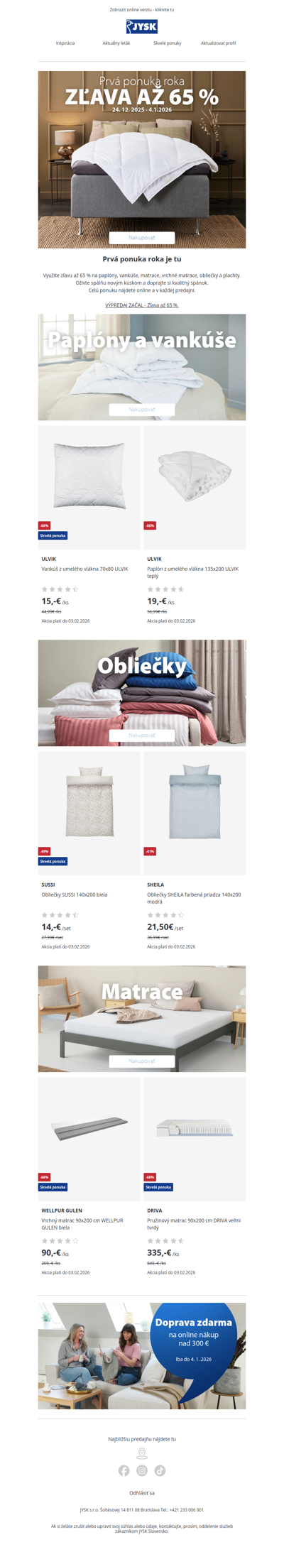 🎉Prvá ponuka roka so zľavou až 65 %