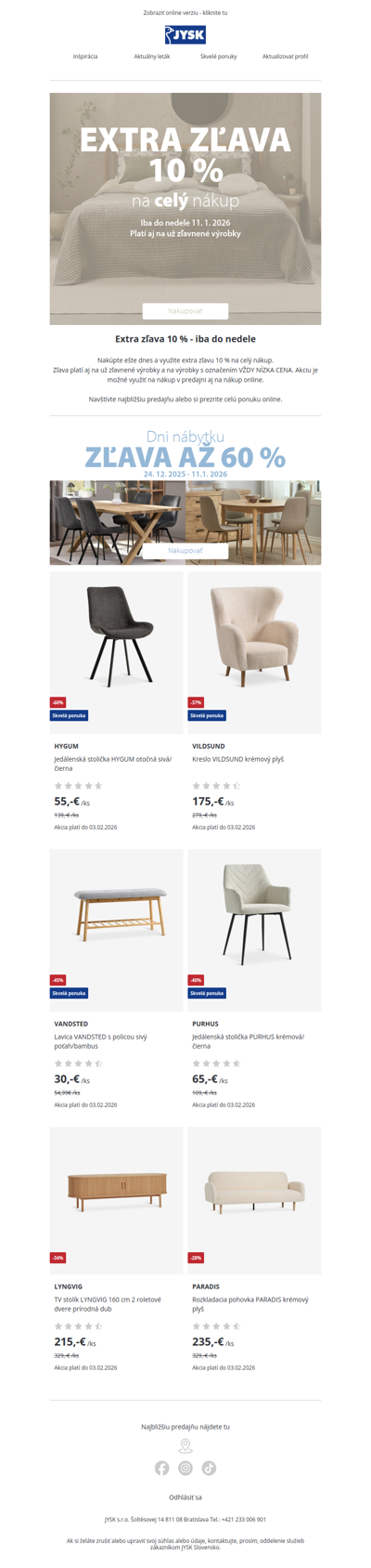 🎁Iba do nedele extra zľava na celý nákup