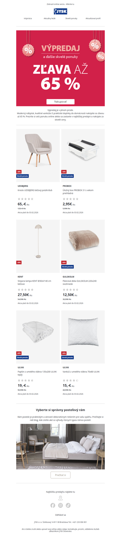 🎉Objavte výpredajové ponuky z JYSKu