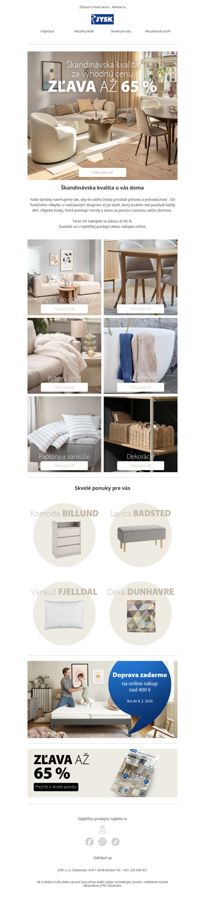 ✨Zľava až 65 % - škandinávska kvalita ešte výhodnejšie