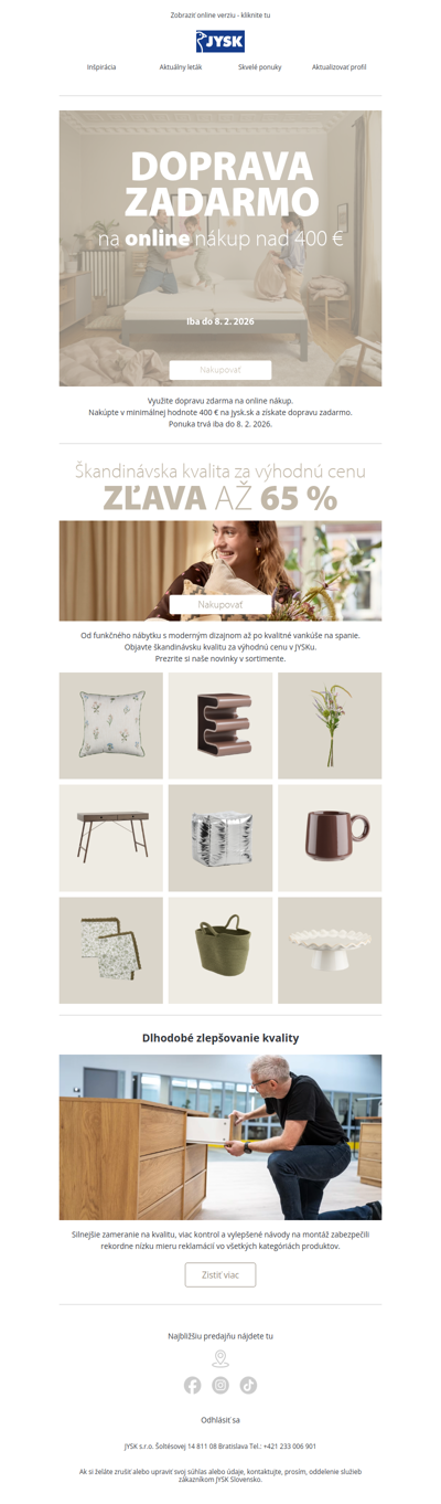 🚚Doprava zadarmo na online nákup