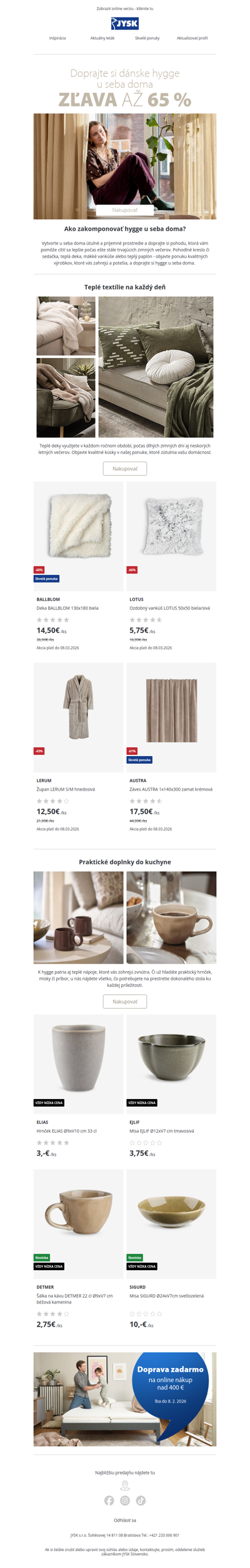 👉Hygge u vás doma - teraz so zľavou až 65 %