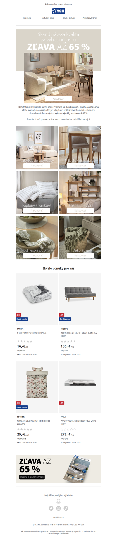 🌿Škandinávska kvalita so zľavou až 65 %