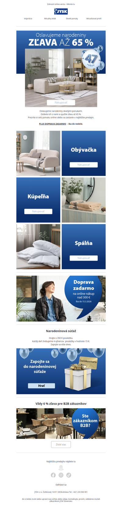 🎉Oslavujeme narodeniny zľavami až do 65 %