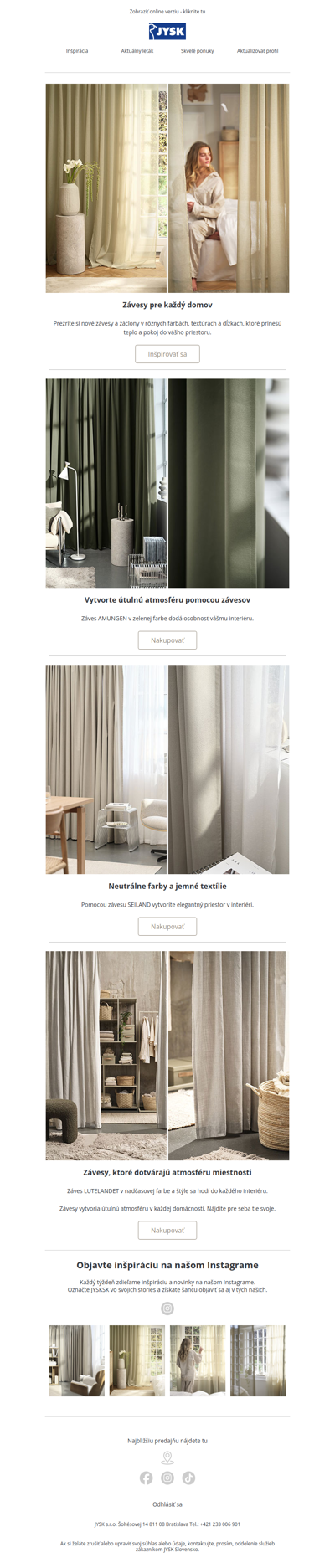 Nové závesy v sortimente