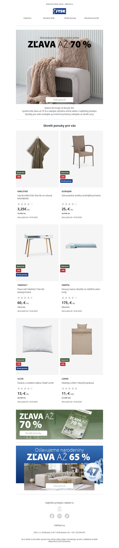 Využite zľavu až 70 %