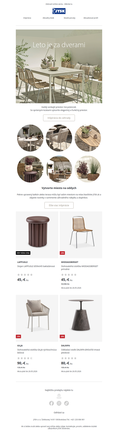 Nové kúsky do vašej záhrady a na balkón