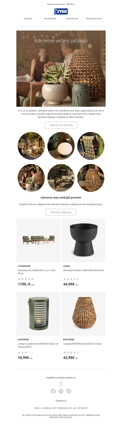 Letné večery u vás doma 🌇