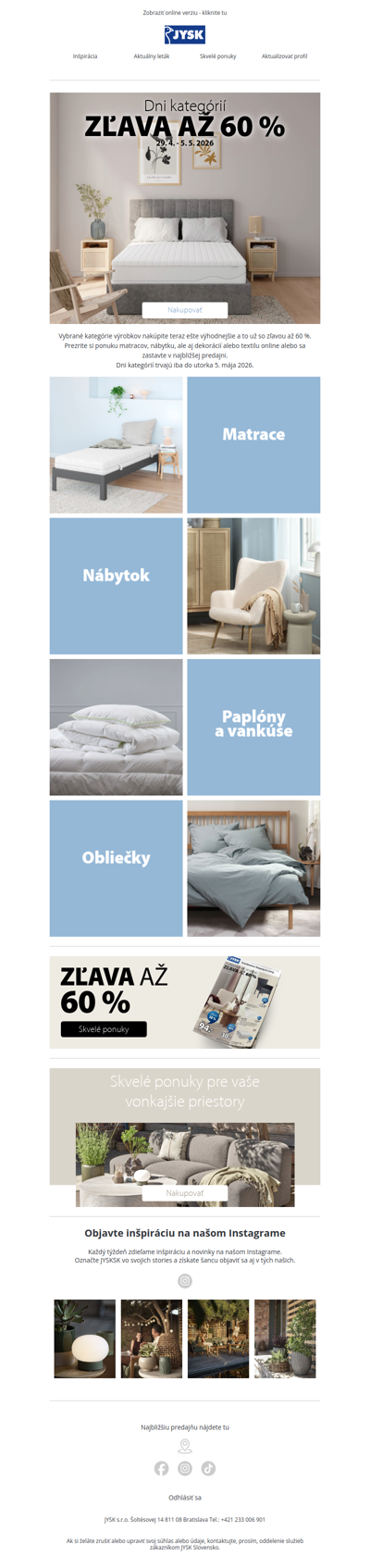 Zľava až 60 % čaká na vás