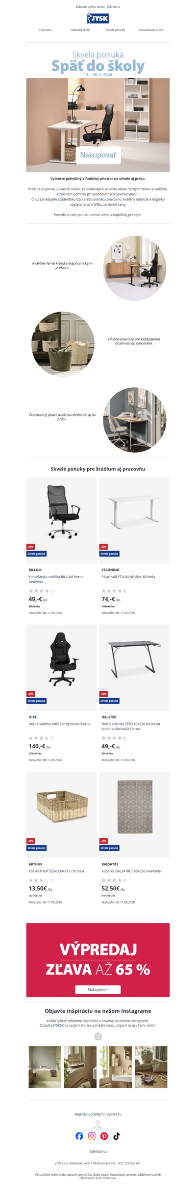 Všetko pre štúdium aj pracovňu